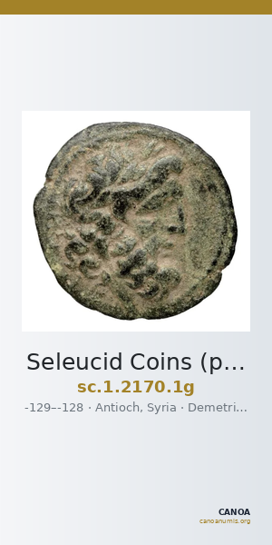 Seleucid Coins (part 2) 2170.1g — CANOA