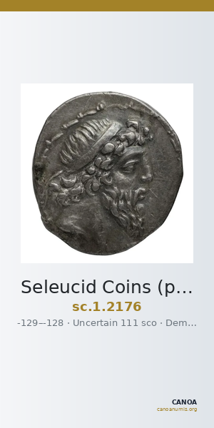 Seleucid Coins (part 2) 2176 — CANOA