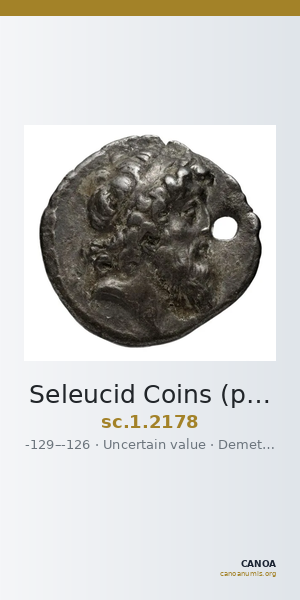 Seleucid Coins (part 2) 2178 — CANOA