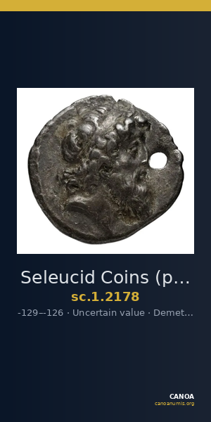 Seleucid Coins (part 2) 2178 — CANOA
