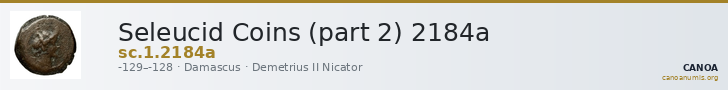 Seleucid Coins (part 2) 2184a — CANOA