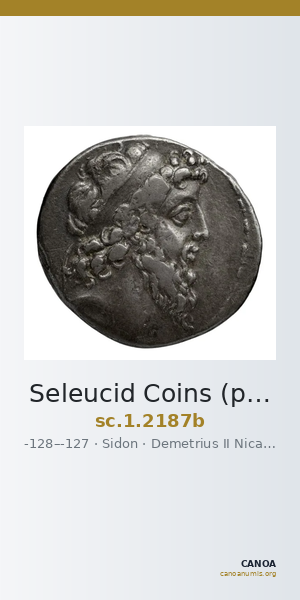 Seleucid Coins (part 2) 2187b — CANOA
