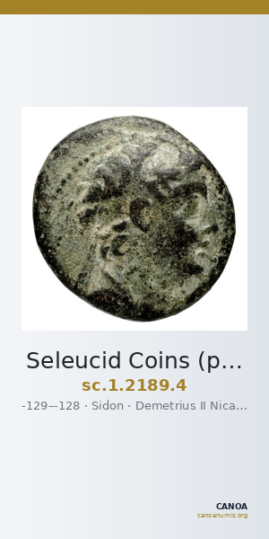 Seleucid Coins (part 2) 2189.4 — CANOA