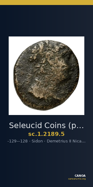 Seleucid Coins (part 2) 2189.5 — CANOA
