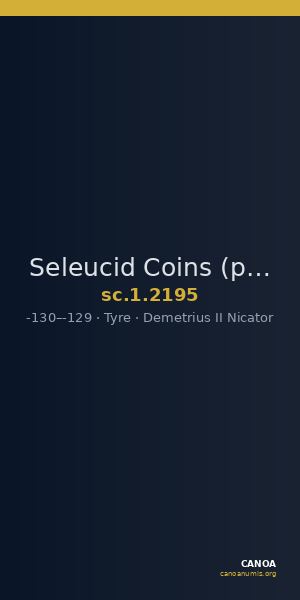 Seleucid Coins (part 2) 2195 — CANOA