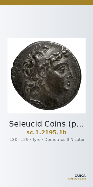 Seleucid Coins (part 2) 2195.1b — CANOA