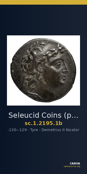 Seleucid Coins (part 2) 2195.1b — CANOA