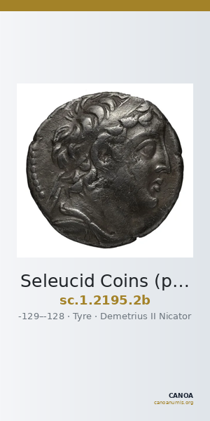 Seleucid Coins (part 2) 2195.2b — CANOA