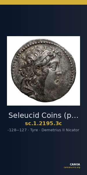 Seleucid Coins (part 2) 2195.3c — CANOA