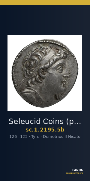 Seleucid Coins (part 2) 2195.5b — CANOA
