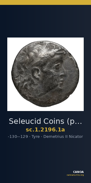 Seleucid Coins (part 2) 2196.1a — CANOA