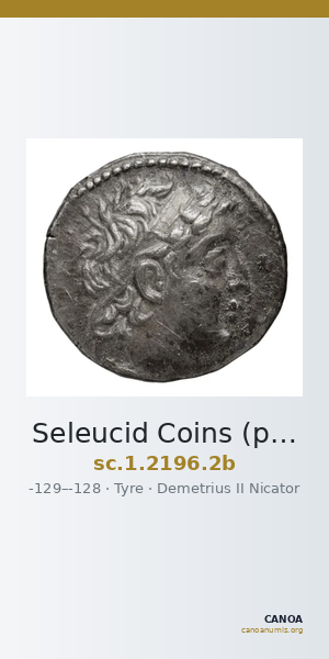 Seleucid Coins (part 2) 2196.2b — CANOA