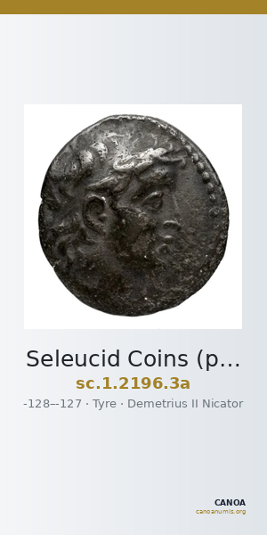 Seleucid Coins (part 2) 2196.3a — CANOA