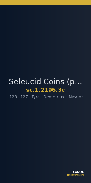 Seleucid Coins (part 2) 2196.3c — CANOA