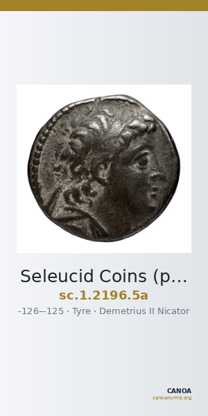 Seleucid Coins (part 2) 2196.5a — CANOA
