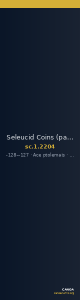 Seleucid Coins (part 2) 2204 — CANOA