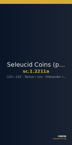 Seleucid Coins (part 2) 2211a — CANOA