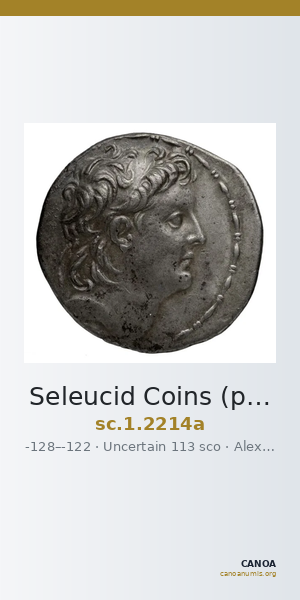 Seleucid Coins (part 2) 2214a — CANOA