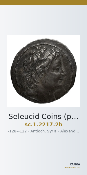 Seleucid Coins (part 2) 2217.2b — CANOA
