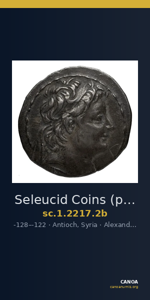 Seleucid Coins (part 2) 2217.2b — CANOA