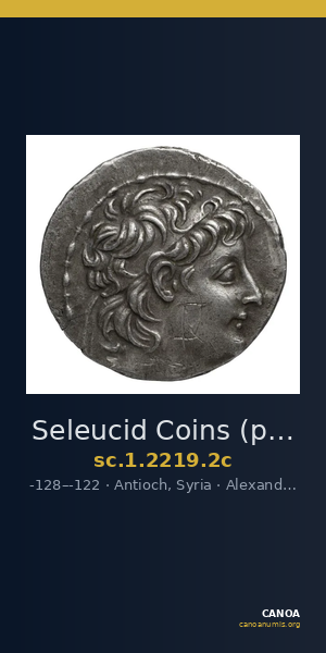 Seleucid Coins (part 2) 2219.2c — CANOA