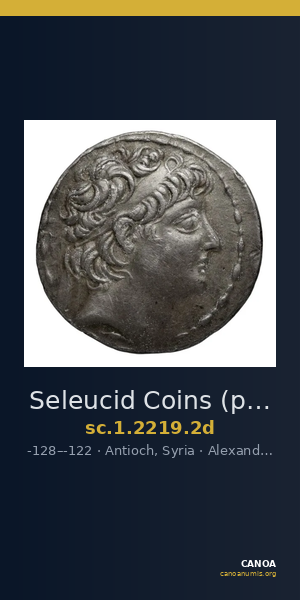 Seleucid Coins (part 2) 2219.2d — CANOA