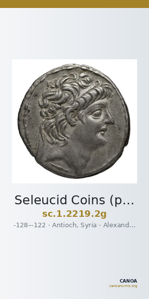 Seleucid Coins (part 2) 2219.2g — CANOA