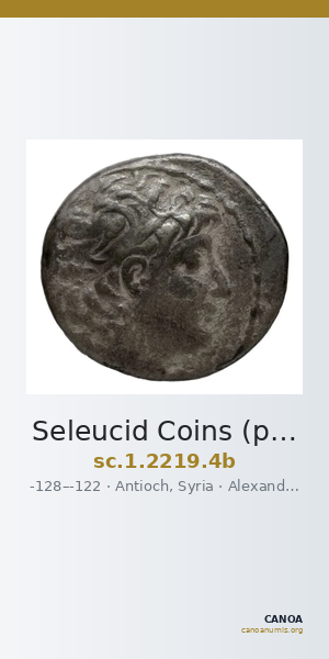 Seleucid Coins (part 2) 2219.4b — CANOA