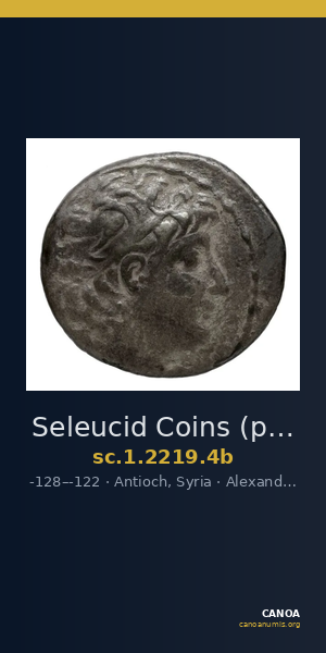 Seleucid Coins (part 2) 2219.4b — CANOA