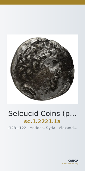 Seleucid Coins (part 2) 2221.1a — CANOA