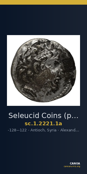 Seleucid Coins (part 2) 2221.1a — CANOA