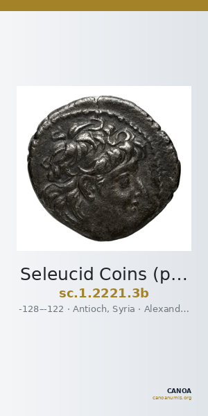 Seleucid Coins (part 2) 2221.3b — CANOA