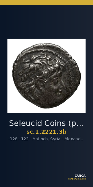 Seleucid Coins (part 2) 2221.3b — CANOA