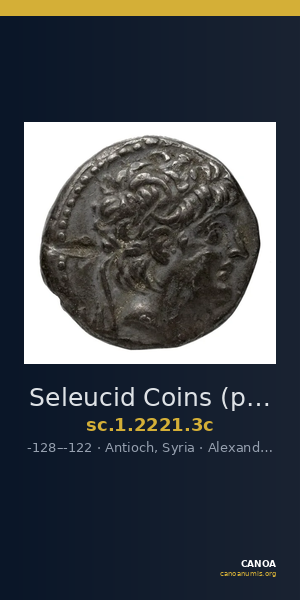 Seleucid Coins (part 2) 2221.3c — CANOA