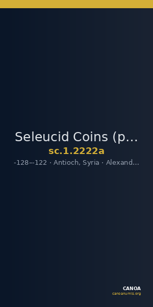Seleucid Coins (part 2) 2222a — CANOA