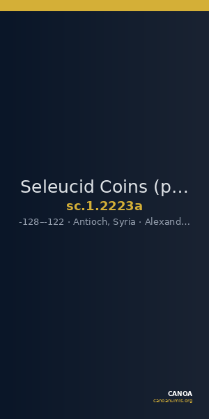 Seleucid Coins (part 2) 2223a — CANOA