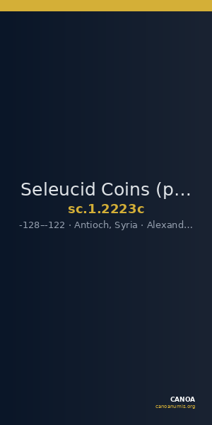 Seleucid Coins (part 2) 2223c — CANOA