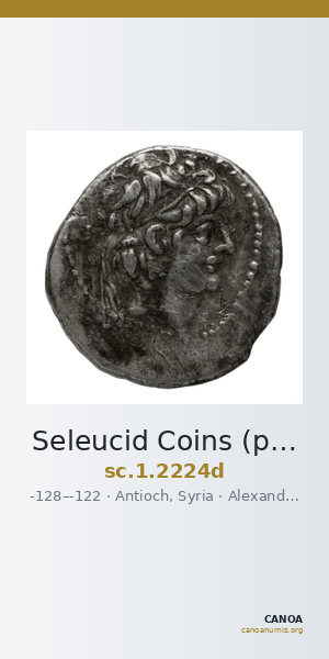 Seleucid Coins (part 2) 2224d — CANOA