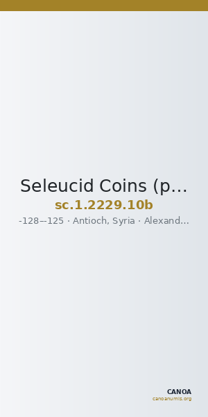 Seleucid Coins (part 2) 2229.10b — CANOA