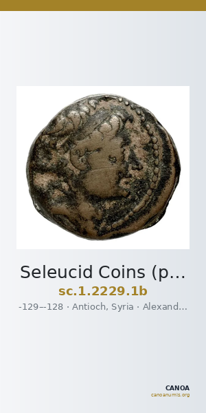 Seleucid Coins (part 2) 2229.1b — CANOA