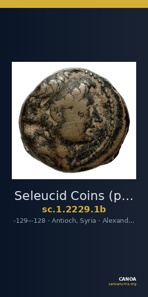 Seleucid Coins (part 2) 2229.1b — CANOA