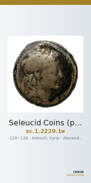 Seleucid Coins (part 2) 2229.1e — CANOA