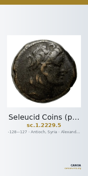 Seleucid Coins (part 2) 2229.5 — CANOA