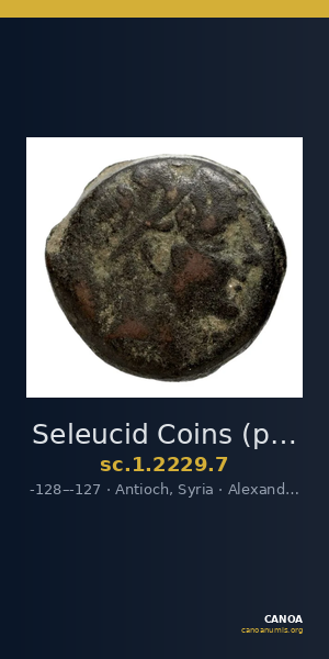 Seleucid Coins (part 2) 2229.7 — CANOA