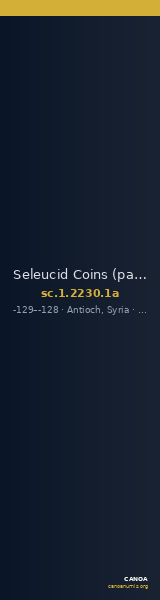 Seleucid Coins (part 2) 2230.1a — CANOA