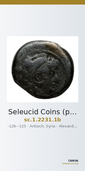 Seleucid Coins (part 2) 2231.1b — CANOA