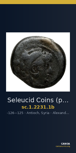Seleucid Coins (part 2) 2231.1b — CANOA