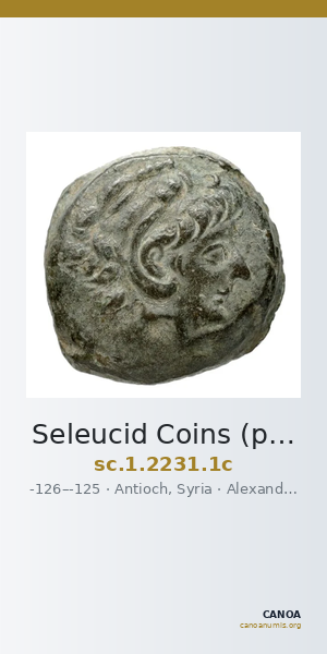 Seleucid Coins (part 2) 2231.1c — CANOA