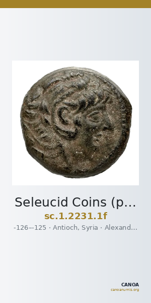 Seleucid Coins (part 2) 2231.1f — CANOA