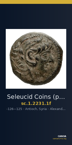 Seleucid Coins (part 2) 2231.1f — CANOA